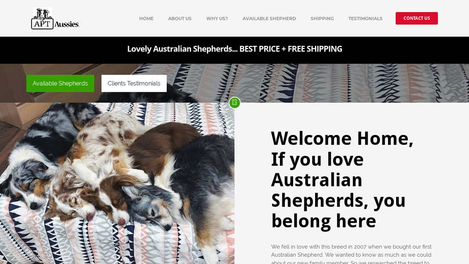 Aptaussieshome.com - Australian Shepherd Puppy Scam Review