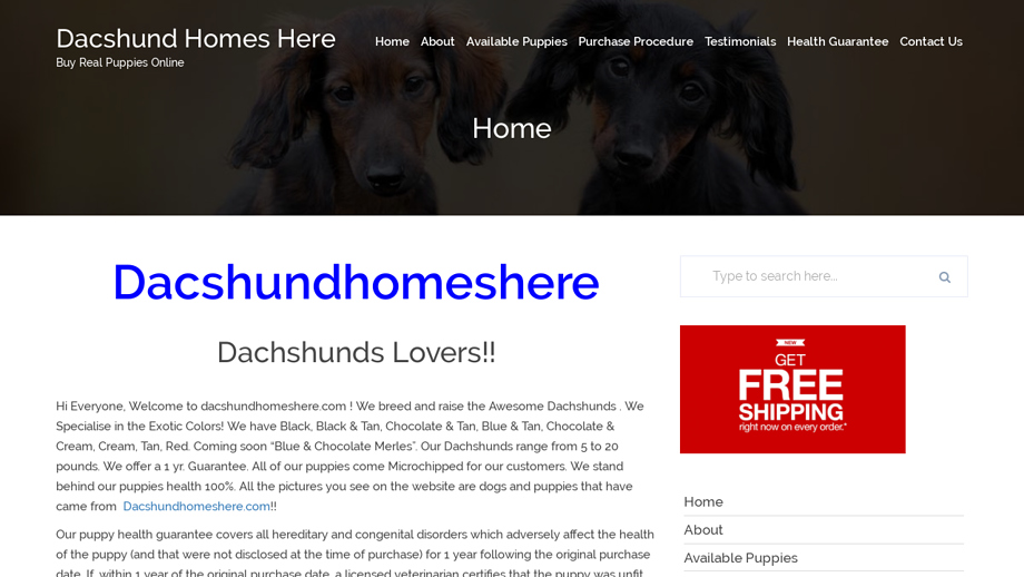 Dacshundhomeshere.com - Dachshund Puppy Scam Review