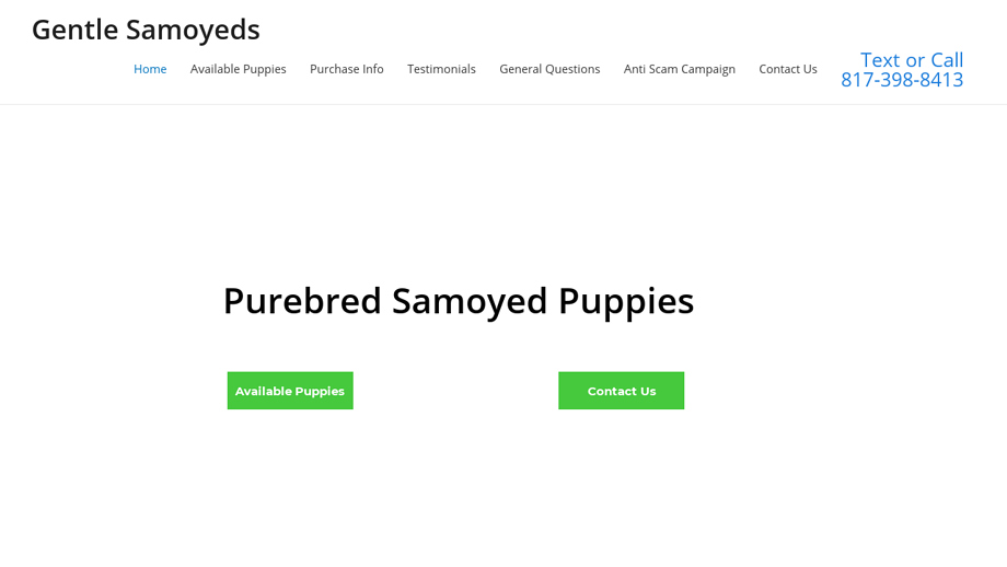 Gentlesamoyeds.com - Samoyed Puppy Scam Review