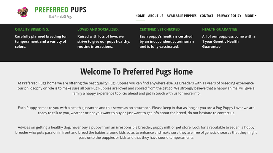 Preferredpuppy.com - Pug Puppy Scam Review