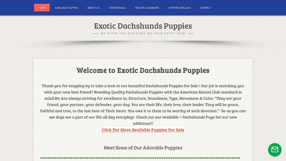 Exoticdachshunds.com - Dachshund Puppy Scam Review