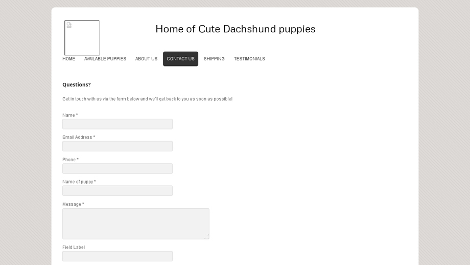 Homeofcutedachshundpups.com - Dachshund Puppy Scam Review