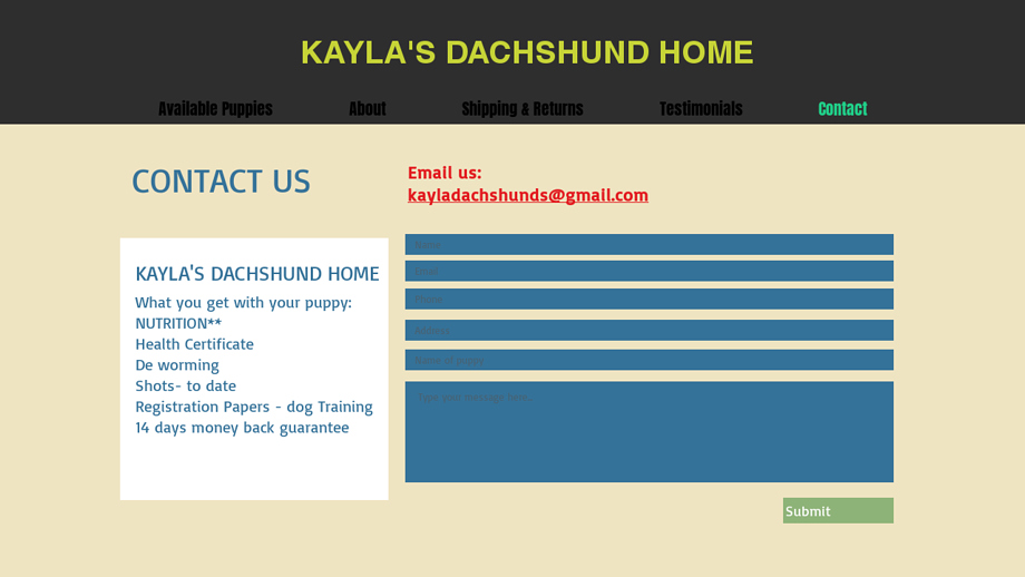 Kaylasdachshunds.com - Dachshund Puppy Scam Review