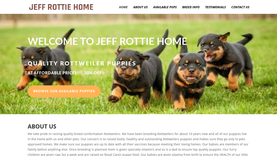 Jeffrottiehome.com - Rottweiler Puppy Scam Review