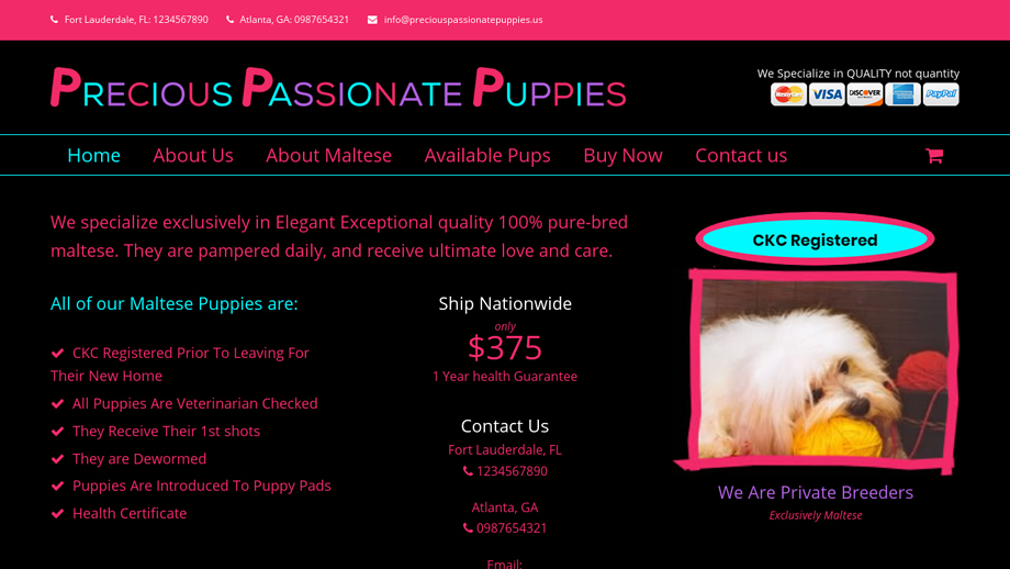 Preciouspassionatepuppies.us - Maltese Puppy Scam Review