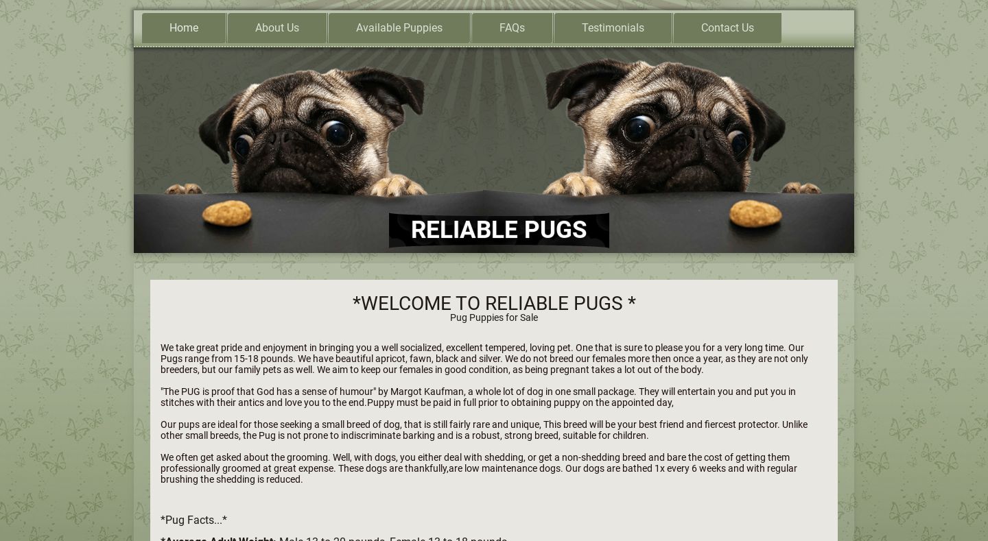 Reliablepugs.com - Pug Puppy Scam Review