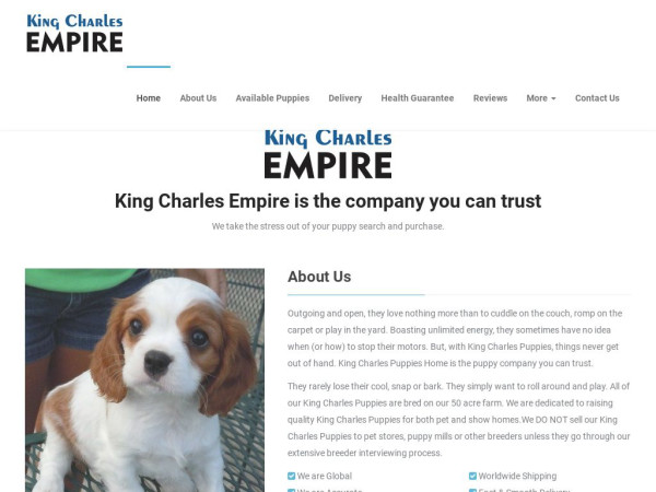 Kingcharlesempire.com - Cavalier King Charles Spaniel Puppy Scam Review