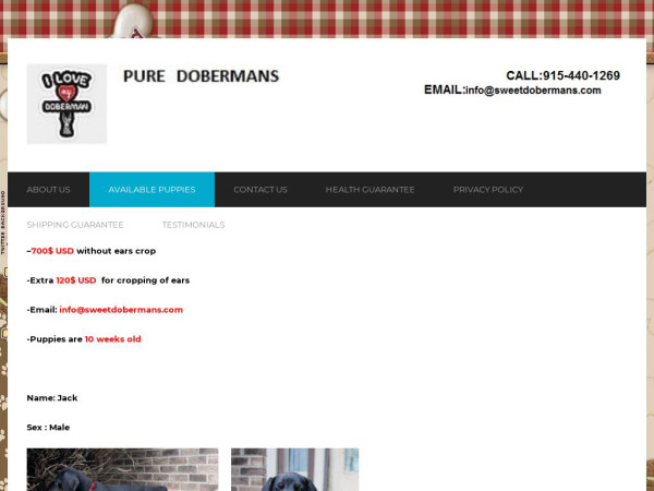 Sweetdobermans.com - Doberman Pinscher Puppy Scam Review