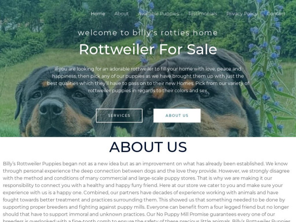 Billysrottieshome.com - Rottweiler Puppy Scam Review