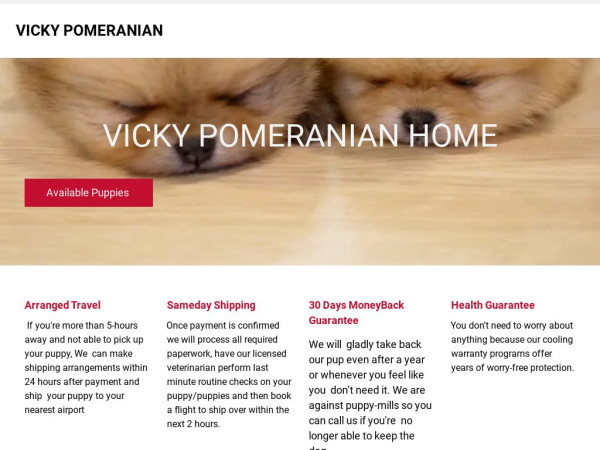 Vikypomeranianhome.com - Pomeranian Puppy Scam Review