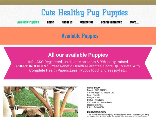 Cutehealthyforme.com - Pug Puppy Scam Review