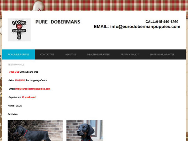 Eurodobermanpuppies.com - Doberman Pinscher Puppy Scam Review