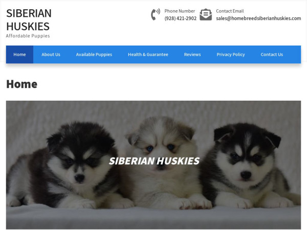 Homebreedsiberianhuskies.com - Husky Puppy Scam Review