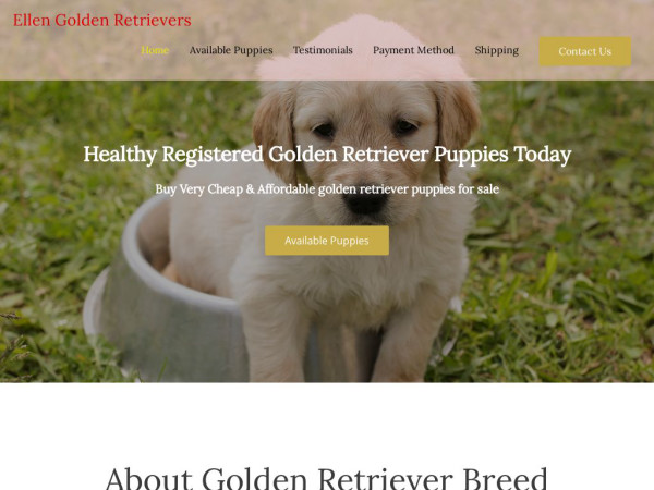 Ellengoldenretriever.com - Golden Retriever Puppy Scam Review