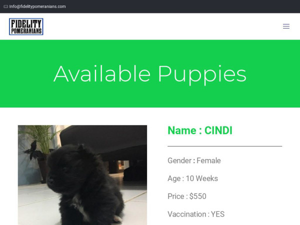 Fidelitypomeranians.com - Pomeranian Puppy Scam Review