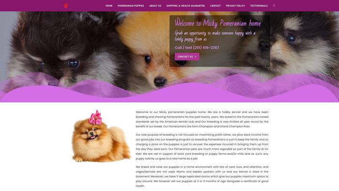 Mickypomshome.com - Pomeranian Puppy Scam Review