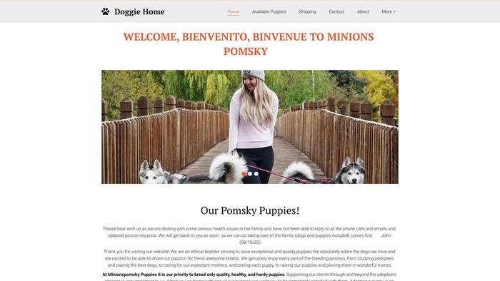 Minionspomskies.com - Pomeranian Puppy Scam Review