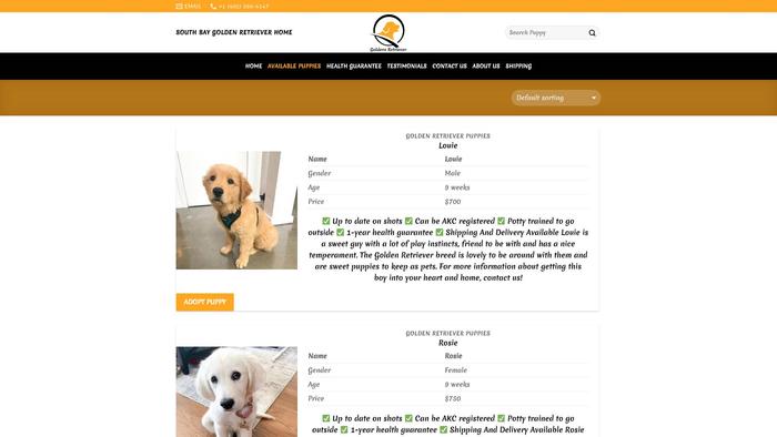 Southbaygoldenretrieverhome.com - Golden Retriever Puppy Scam Review