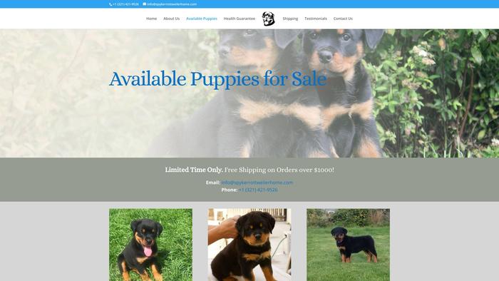 Spykerrottweilerhome.com - Rottweiler Puppy Scam Review