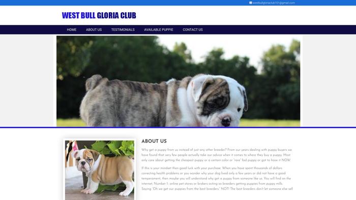 Westbullgloriaclub.com - Bulldog Puppy Scam Review