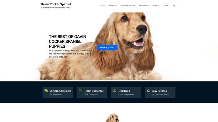 Gavincockerspaniel.com - Cockerspaniel Puppy Scam Review