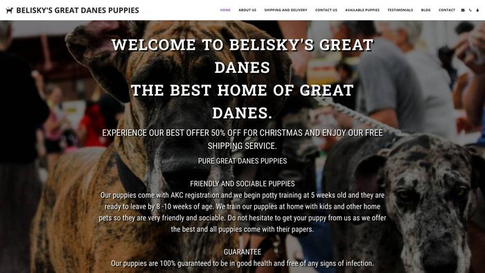 Beliskygreatdanes.com - Great Dane Puppy Scam Review