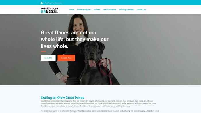 Forged-landdanes.com - Great Dane Puppy Scam Review