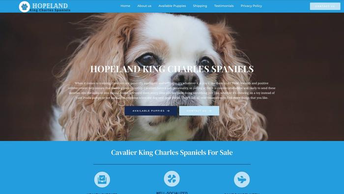 Hopelandkingcharlesspaniels.com - Cavalier King Charles Spaniel Puppy Scam Review