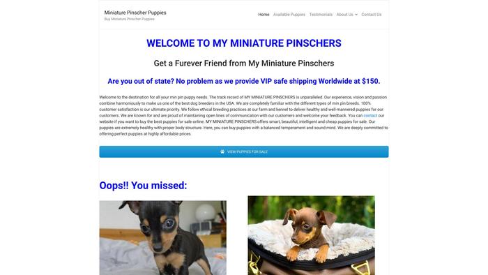 Myminiaturepinscherpuppies.com - Doberman Pinscher Puppy Scam Review