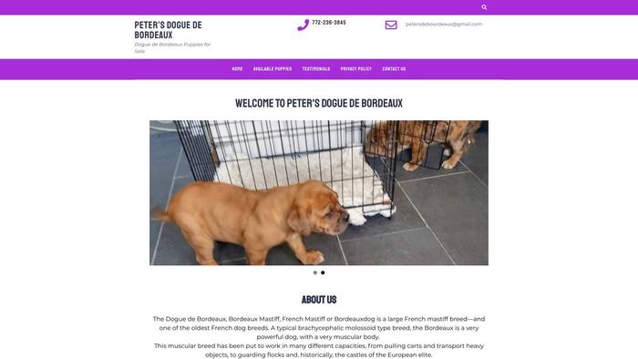 Peterdoguedebordeaux.com - Dogue De Bordeaux Puppy Scam Review