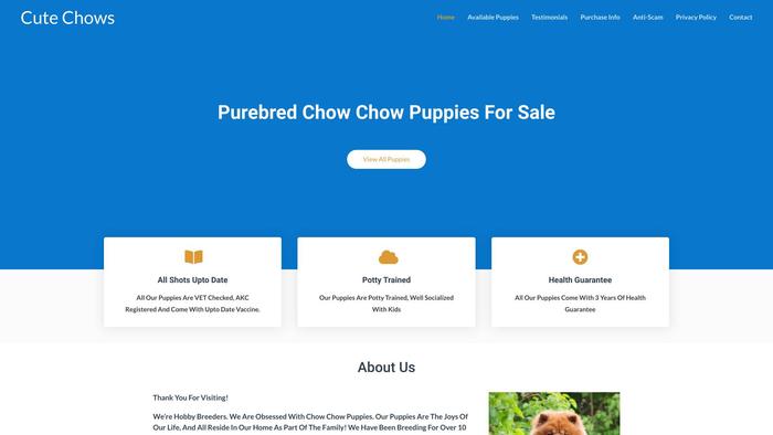 Cutechows.com - Chowchow Puppy Scam Review