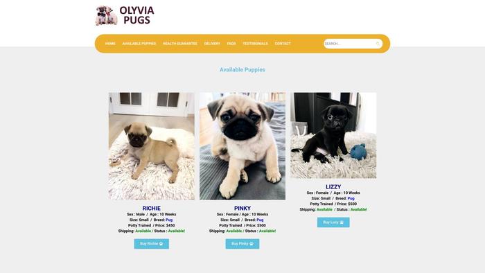 Olyviapugs.com - Pug Puppy Scam Review