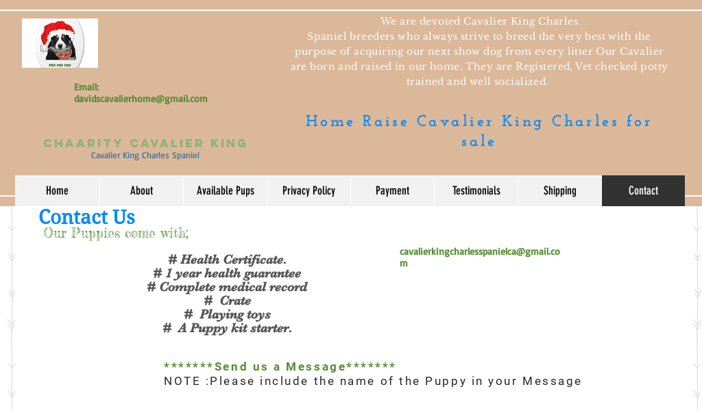 Charitycavalierkingcharles.com - Cavalier King Charles Spaniel Puppy Scam Review