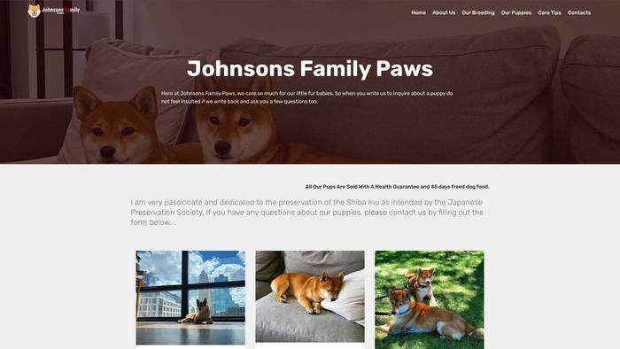 Johnsonsfamilypaws.net - Shibhainu Puppy Scam Review