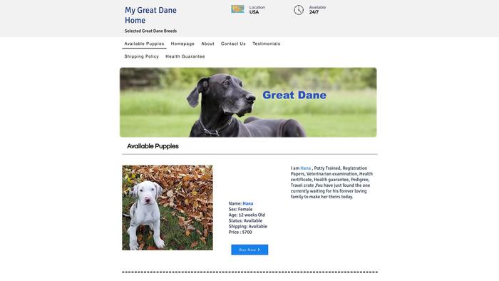 Mygreatdanehome.com - Great Dane Puppy Scam Review