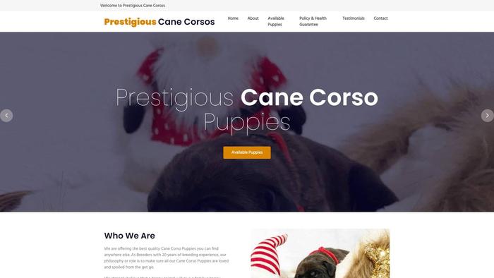 Prestigiouscanecorsopuppies.com - Cane Corso Puppy Scam Review