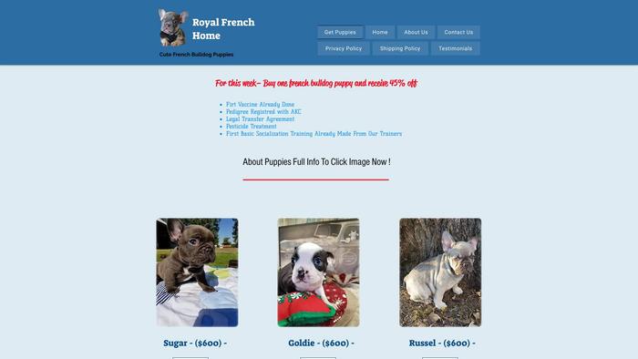 Royalfrenchhome.com - French Bulldog Puppy Scam Review