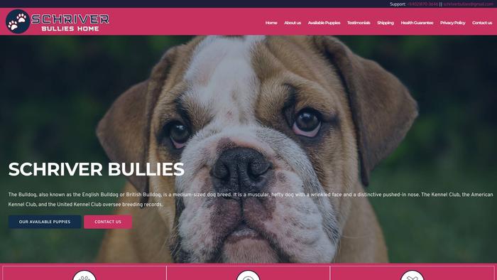 Schriverbullies.com - English Bulldog Puppy Scam Review