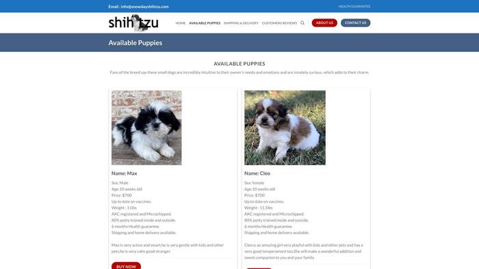 Snowdayshihtzu.com - Shihtzu Puppy Scam Review