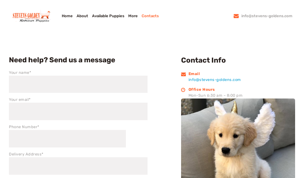 Stevens-goldens.com - Golden Retriever Puppy Scam Review