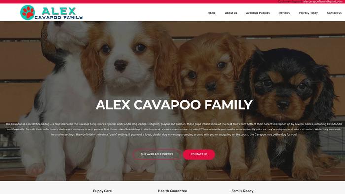 Alexcavapoofamily.com - Cavapoo Puppy Scam Review