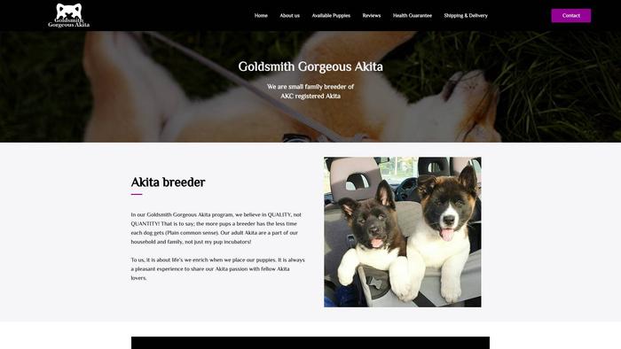 Goldsmithgorgeousakita.com - Akita Puppy Scam Review