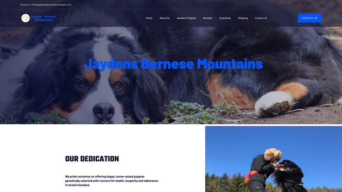 Jaydensbernesemountians.com - Bernese Mountain Dog Puppy Scam Review