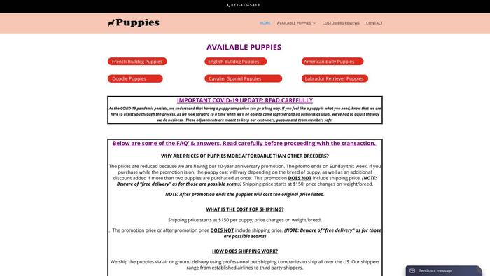 Puppiesse.com - French Bulldog Puppy Scam Review