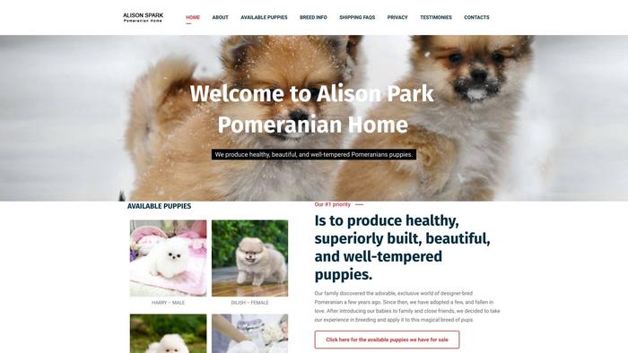 Alisonsparkpomeranianhome.com - Pomeranian Puppy Scam Review