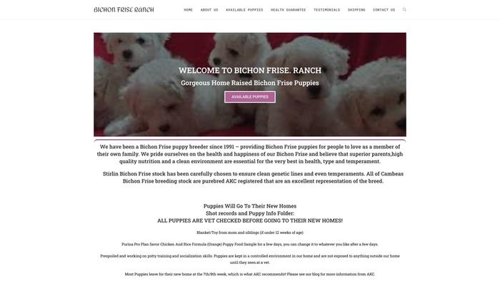 Bichonfriseranch.com - Bichon Frise Puppy Scam Review