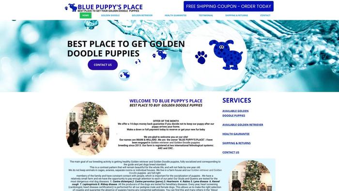 Bluepuppysplace.com - Golden Doodle Puppy Scam Review