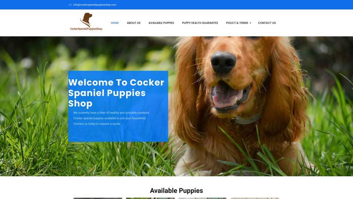 Cockerspanielpuppiesshop.com - Cockerspaniel Puppy Scam Review