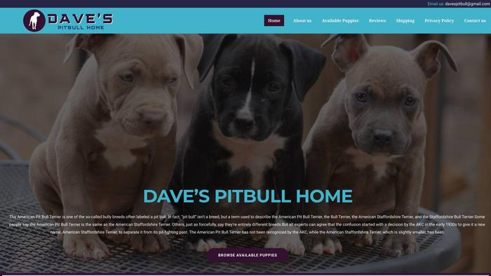 Davespitbullhome.com - Pit Bull Puppy Scam Review