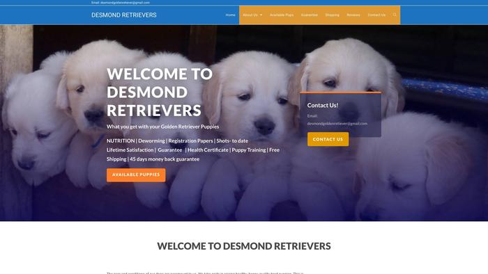 Desmondretriever.com - Golden Retriever Puppy Scam Review